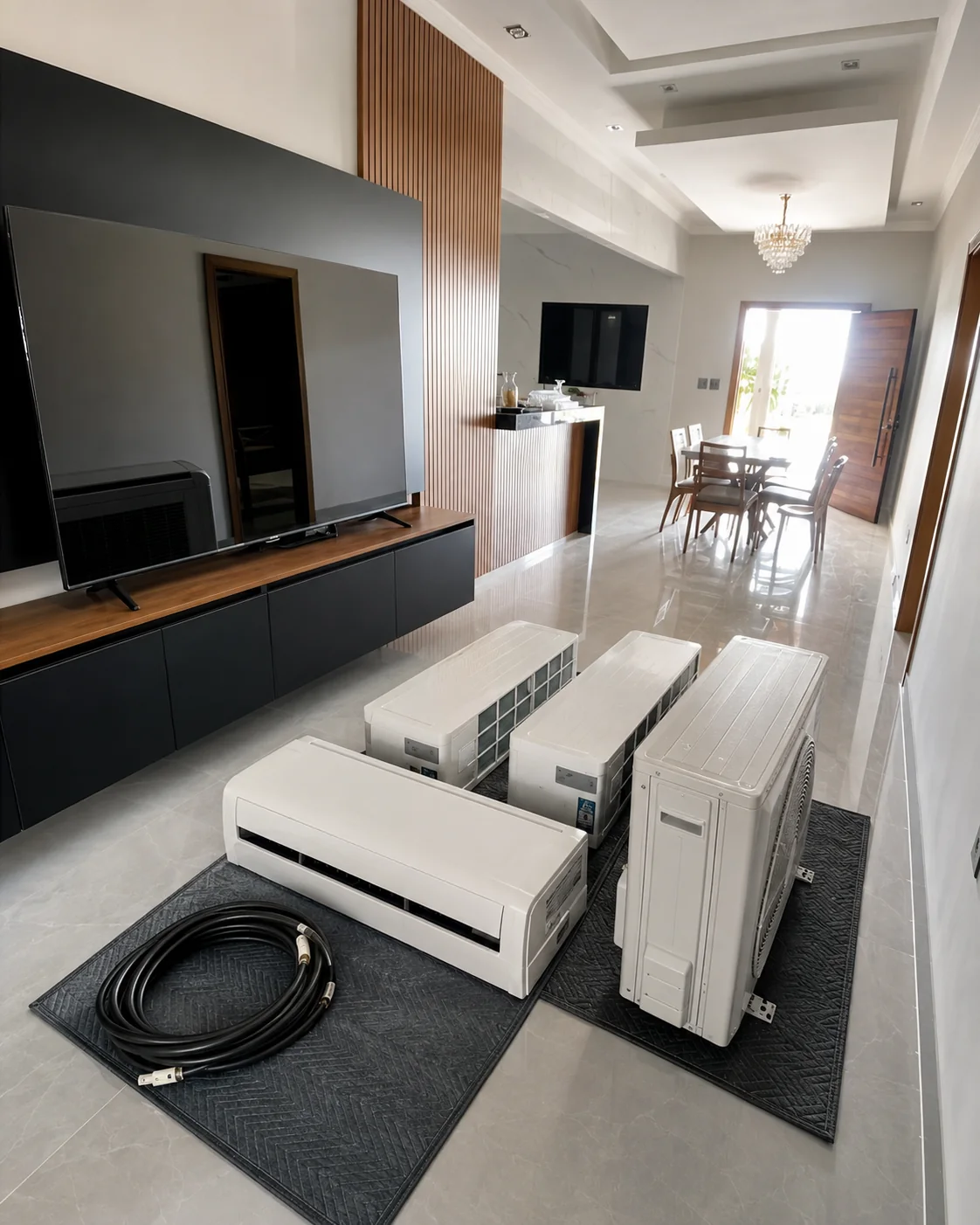 Preparação para instalação residencial de ar-condicionado